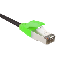 PRO-LIGHTpatch 400M Cat.6 U/FTP Cable de red  AWG 27/7 LSOH negro-verde claro 0,5m