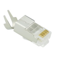 RJ45- modular plug BIGhole AWG22 -1,5mm Cat.6A shielded