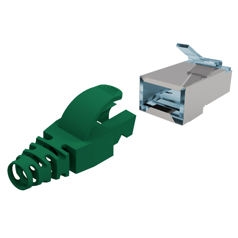 Conector modular RJ45 Cat.6 con boquilla de...