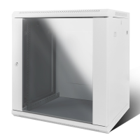Rack armario de pared para servidor de red AIXONTEC de 19 pulgadas 450 mm de profundidad 600mm de ancho equipado con puerta de vidrio gris