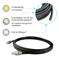 Network-Outdoorcable-Set 100m CAT.7 installation cable &amp; RJ45 plug 3 parts