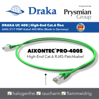 PRO-400S Cat.6 U/FTP RJ45 Cable de red Draka UC 400 AWG 27/7 LSOH verde