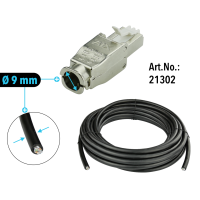 Network-Outdoorcable-Set 50m CAT.7 installation cable &amp; RJ45 plug 3 parts