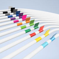 24 Wickeletiketten in 12 verschiedenen Farben PVC-Frei