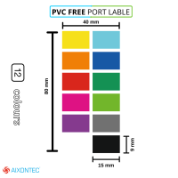 12 Port Label in 12 Farben PVC-Frei 1