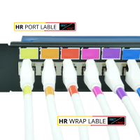 48 Etiketten PVC frei in 12 verschiendene Farben 24 x Port Label und  24 x Wickeletieketten