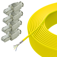 Network Universal Set 100m CAT.7 Universal Installation cable &amp; RJ45 plug 5 parts