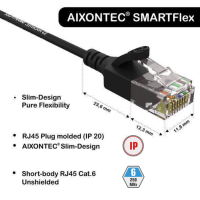 SMARTflex Cat.6 U/UTP Cable de red AWG32  negro 0,5m-2PACK