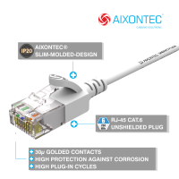 SMARTflex Cat.6 U/UTP Patch cord AWG32  white 3,0m-5PACK