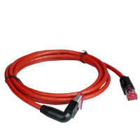 Cable de conexi&oacute;n RJ45 acodado con cubierta PUR altamente flexible Draka Cat.7 S/FTP Hirose TM21