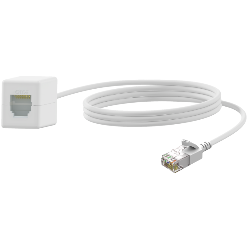 RJ45 LAN SMARTflex White Extenstion Cable Cat.6 1 GbE...