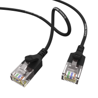 RJ45 LAN SMARTflex Cable de extensi&oacute;n Cat.6 1 GbE sin apantallar negro