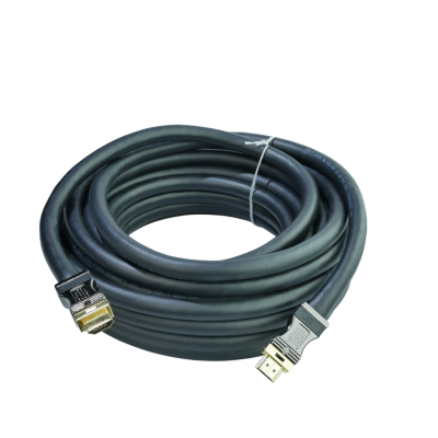 Cable HDMI de larga distancia con Ethernet, SLAC, conector totalmente met&aacute;lico, negro