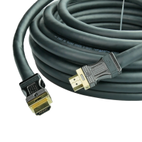 Long Distance HMDI cable with Ethernet, SLAC, Full metal plugs, black