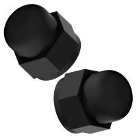 DIN 1587 M3 Hexagon Cap Nuts Polyamide Black High