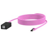 RJ45 LAN Extension Cable Magenta - Black Cat.6A shielded...
