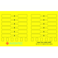 24 Label Neon Yellow 12 x Port Labels and 12 x cable flag...