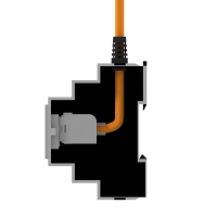 MMP-D DIN-Hutschienengeh&auml;use 2-Port CAT6A Keystone Modul geschirmt schwarz