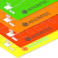 96 Etiketten in 4 verschiedenen Neon Farben 48 x Kabelfahnen und 48 x Port Label