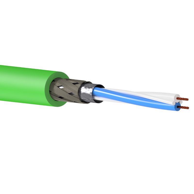Single Ethernet Cable AWG 26/7 SF/UTP 1x2 PUR Green, 29,95 €