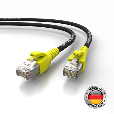 PRO-400M Cat.6 U/FTP RJ45 Cable de red UC 400 AWG 27/7 LSOH negro-amarillo