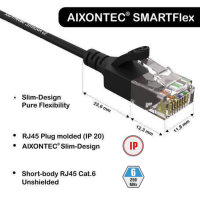 SMARTflex Cat.6 U/UTP Cable de red AWG32  negro 3,0m-5PACK