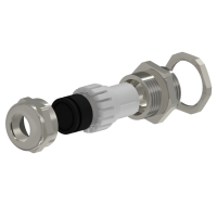 M16 x 1,5 IP68 cable gland with lock nut brass