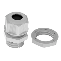 M20 x 1,5 IP68 Cable gland with lock nut polyamide grey