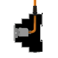 MMP-D DIN-Hutschienengeh&auml;use 2-Port CAT6 Keystone Modul geschirmt schwarz