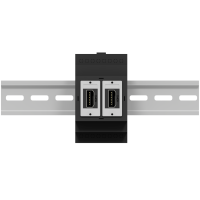 MMP-D DIN rail housing 2-port HDMI keystone coupler max. 4K/60Hz black