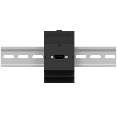 Carcasa MMP-D con 1 puerto en negra con soporte para carril DIN y HDMI hembra a hembra con cable de 20cm