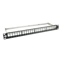 Patchpanel 24 Port 19" with RJ45 Keystone Module Cat.6A Set Black 24 Module