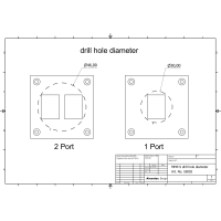 MMP-S surface mount frame 2-port SC OM3 coupler simplex white