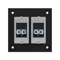 Marco de montaje superficial MMP-S Acoplador LC Singlemode Duplex 2 puertos negro