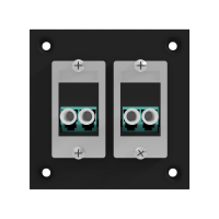 MMP-S surface mount frame 2-port LC OM3 coupler duplex black