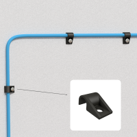 Abrazadera de cable de alta resistencia en color negro hasta &Oslash; 7,5 mm