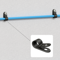 Abrazadera para cables o tubos en negro hasta &Oslash; 8,0 mm