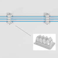 Organizador de cables 3 compartimentos blanco atornillable