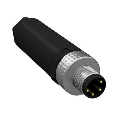 M8 A coded male Sensor / actuator data connector straight