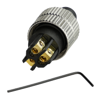 M8 A code 3 pin male Sensor / actuator data connector angeled 90 degrees angled field mountable