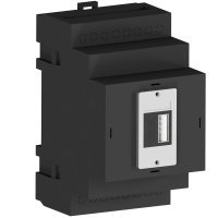 MMP-D DIN-Hutschienengeh&auml;use 1-Port USB-A Ladebuchse 5V 3A, schwarz