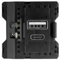 USB-C &amp; USB-A keystone module USB charger with keystone holder