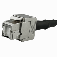 Adapter cable 0.3 m RJ45 male to RJ45 female, shielded
