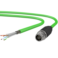 M12 PROFINET patch cord D-coded M12 male molded to open...