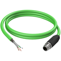 Cable de interconexi&oacute;n M12 PROFINET M12 macho con codificaci&oacute;n D sobremoldeado para abrir el extremo del cable