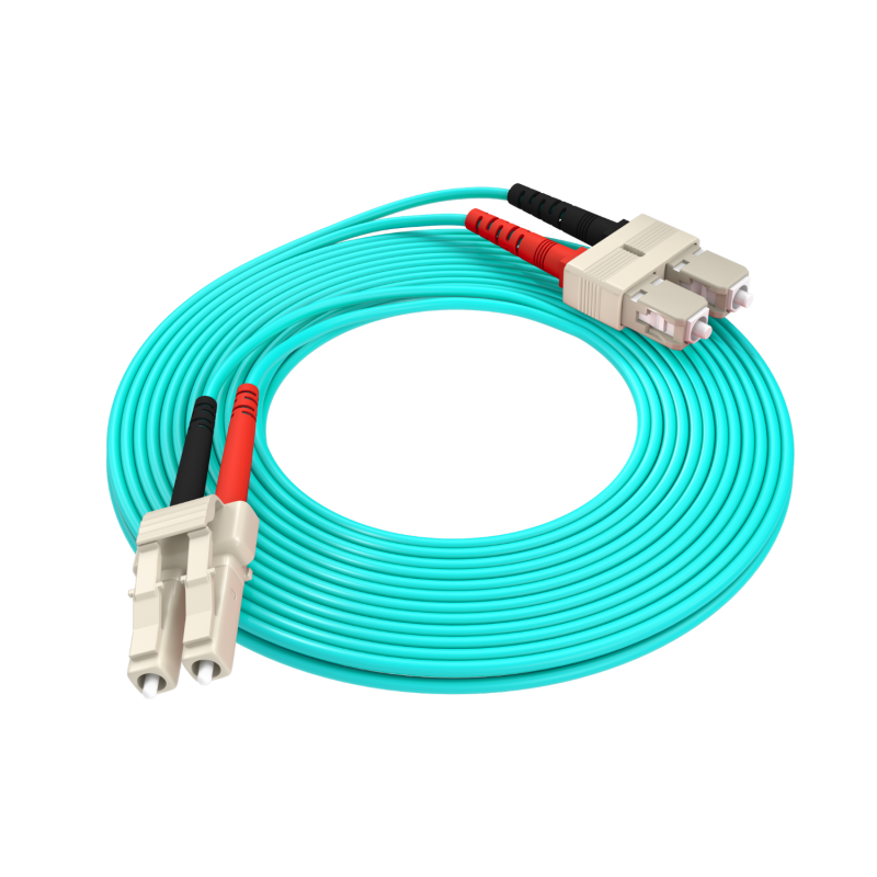 LWL Fibre Optic Patch Cord LC-SC Duplex Multimode OM3...