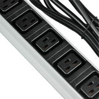 19&quot; 1U PDU power strip, 8x C19 female with 2m cable with Schuko plug