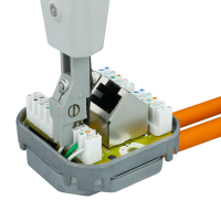 RJ45 Cat.6A data socket flush-mounted 1 port dust protection 10GbE 500 MHz