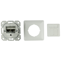 RJ45 Cat.6A data socket flush-mounted 2 port dust protection 10GbE 500 MHz